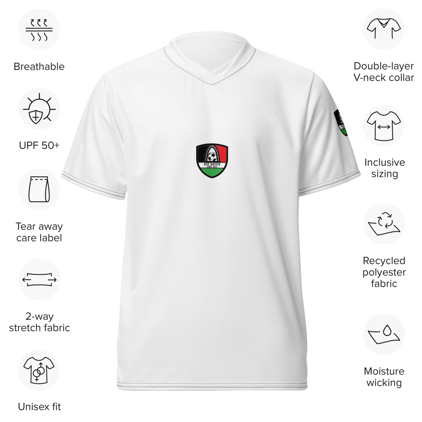 ACC UNITED Recycled unisex sports jersey