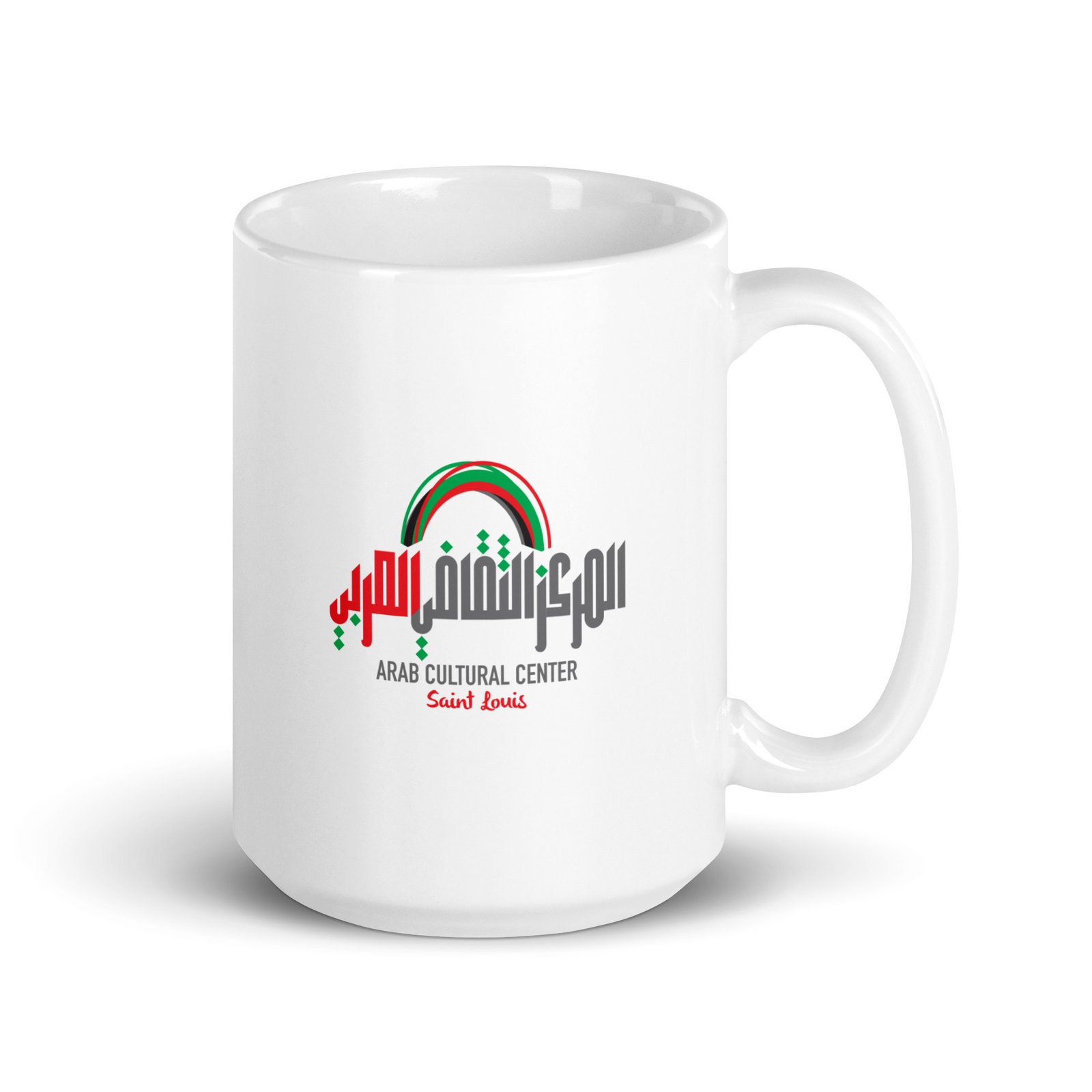 White glossy mug