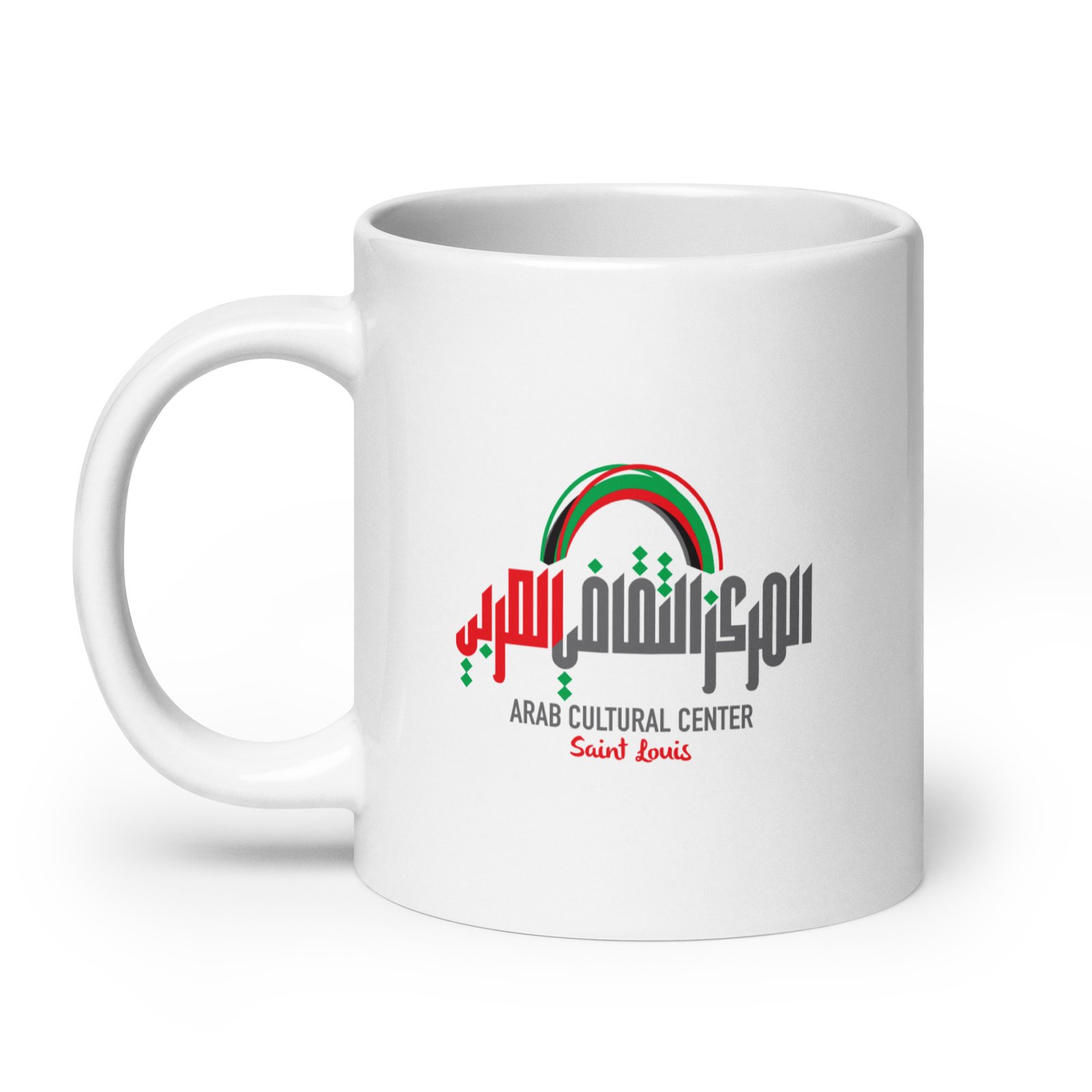 White glossy mug