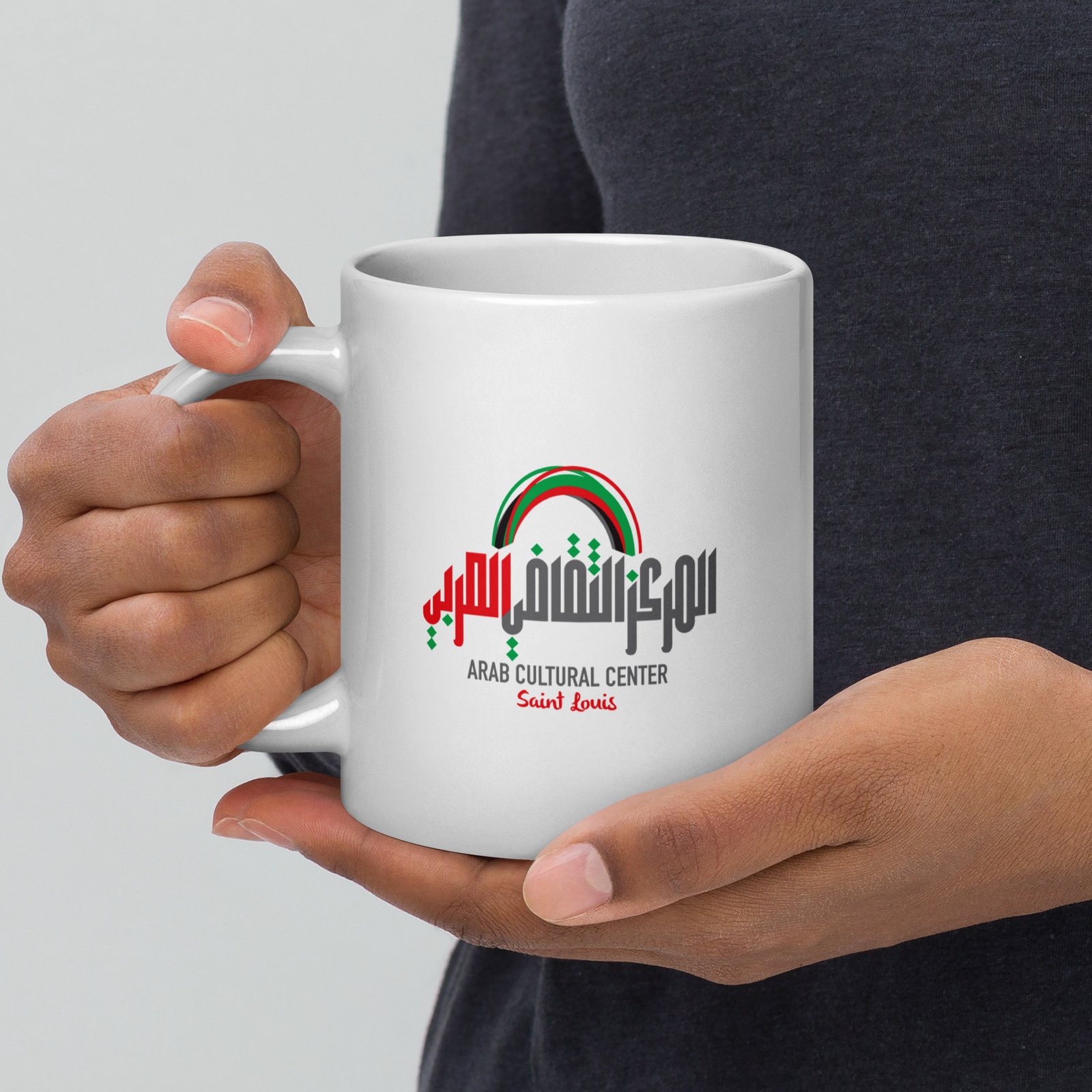 White glossy mug